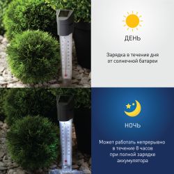 Светильник уличный ЭРА ERATR024-02 градусник садовый на солнечной батарее сталь пластик серый 33 см