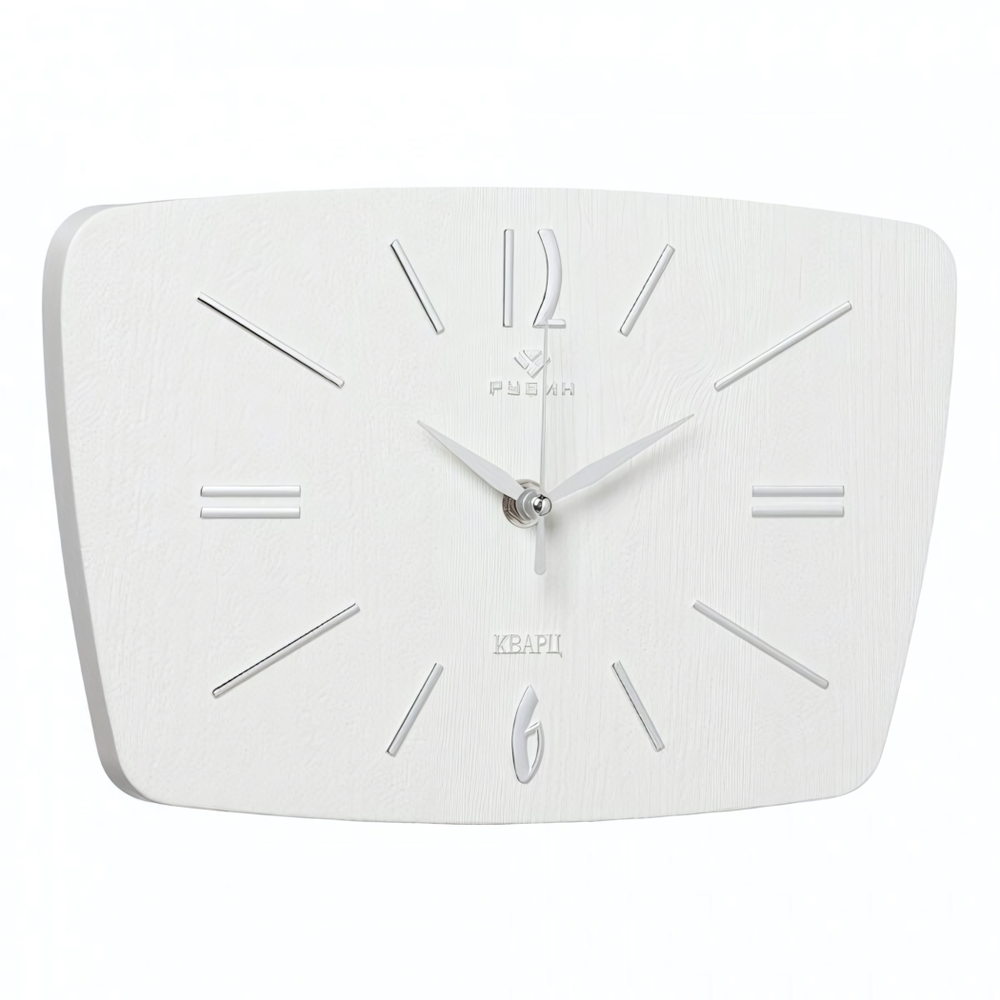 2618-010 Часы настенные корпус белый+серебро без подвеса "Ретро"