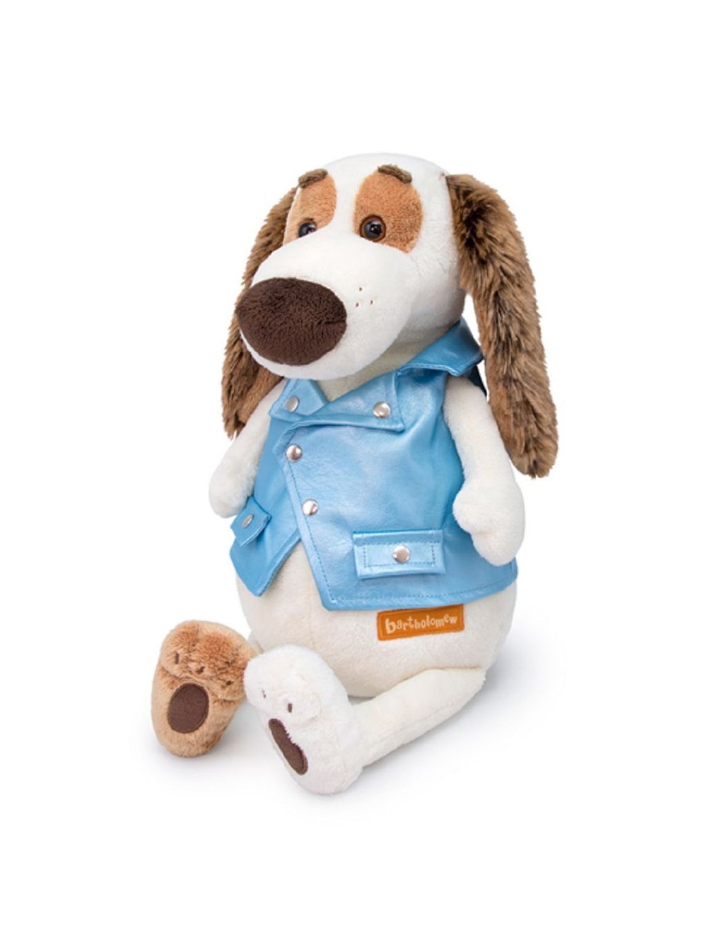 Мягкая игрушка Бартоломей в голубой жилетке 33см