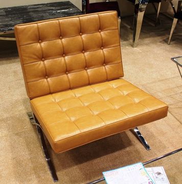 кресло Barcelona ( коричневый винтажный) (by Steel Arts)