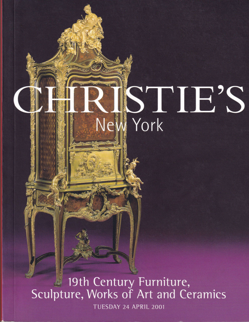 Каталог аукциона Christie's, Нью-Йорк, Мебель, скульптура, декоративно-прикладное искусство и керамика XIX в. от 24 апреля 2001 года