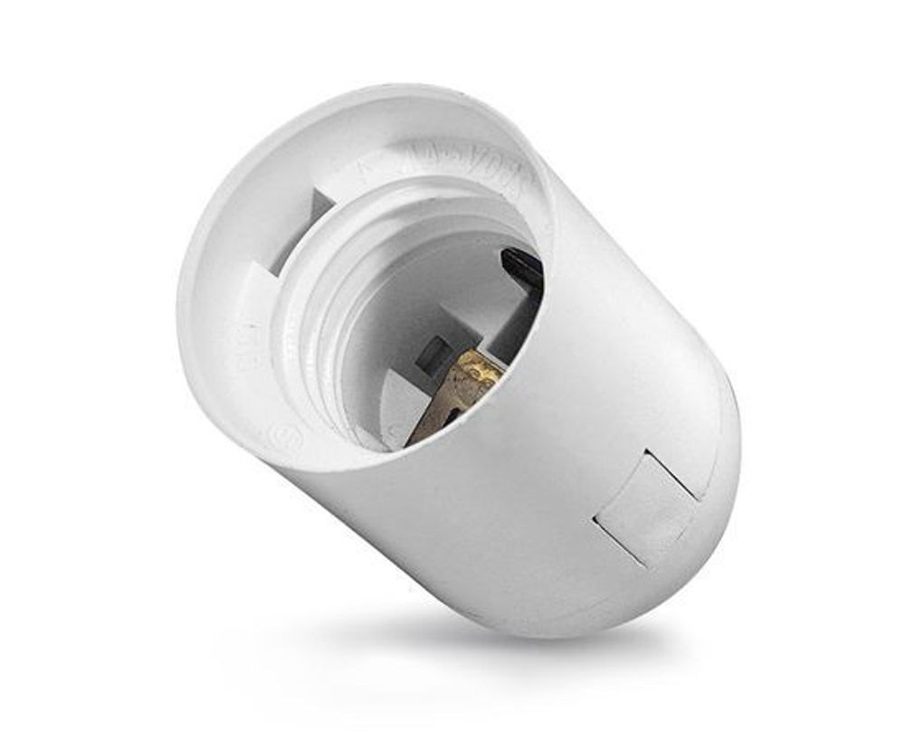 Патрон для лампы E27 термопластик подвесной белый 4А 250В 5560710 UNIVersal 10 шт.