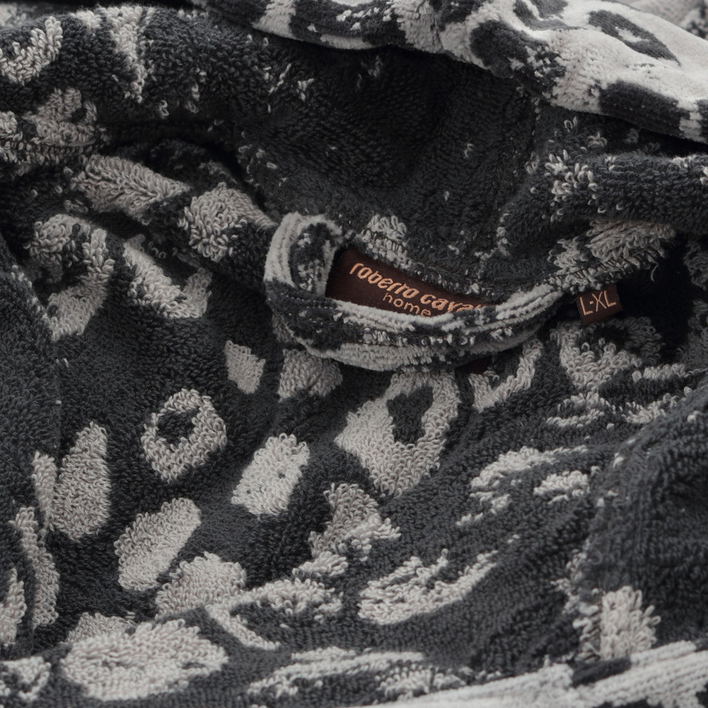 Халат велюровый Roberto Cavalli Giaguaro серый