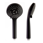 Душевая лейка 100мм рычаг 3 режима ABS 2876BTNM чёрный