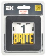 BRITE Рамка 1-местная РУ-1-1-Бр металл черный RE IEK