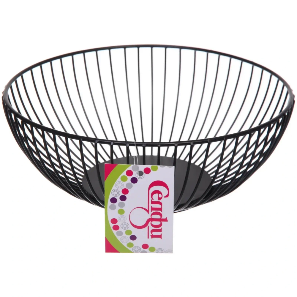 Фруктовница «Brownie» 18*7см полоски черная