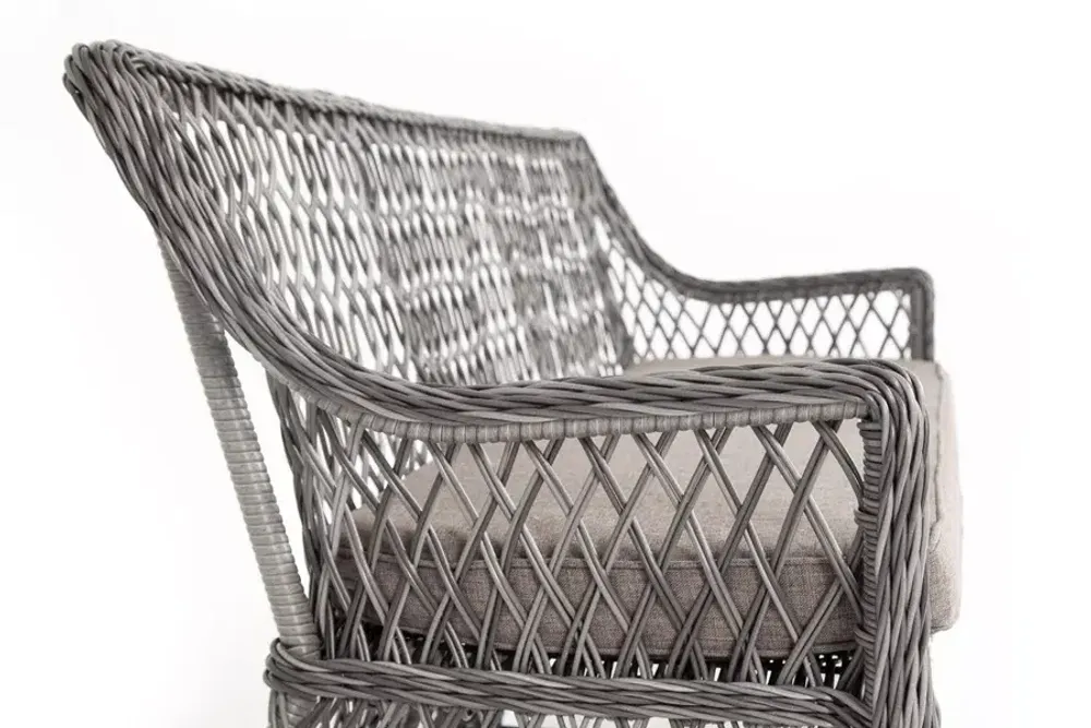 "Латте" диван двухместный из искусственного ротанга, цвет графит