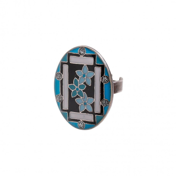 Кольцо Clara Bijoux Незабудки K75806 BL
