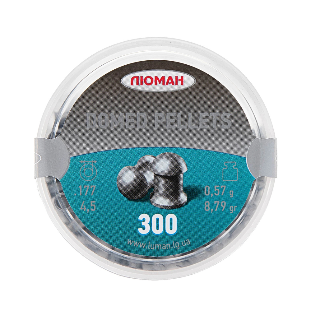 Пуля пневм. 4,5 Люман Domed Pellets, 0,57г, 300 шт/бан