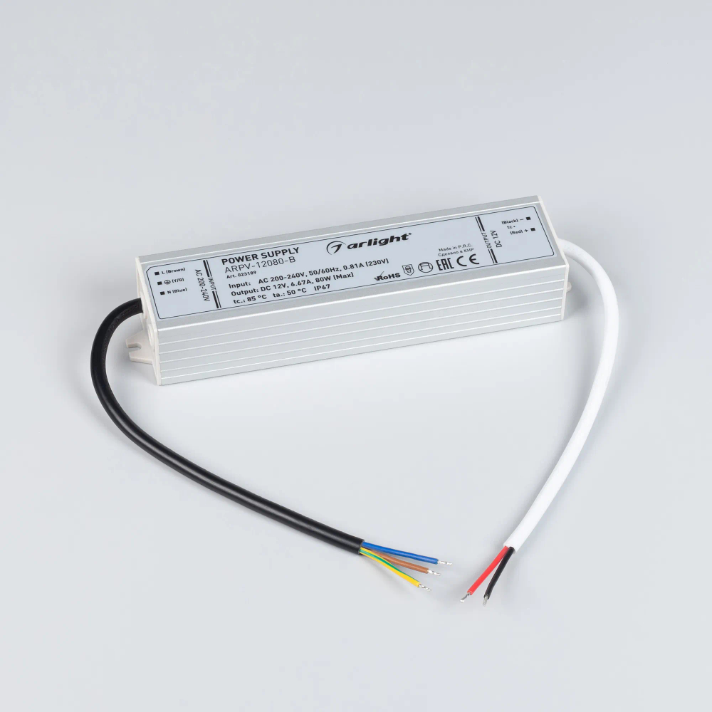 Блок питания ARPV-12080-B (12V, 6.7A, 80W) (Arlight, IP67 Металл, 3 года) 023189