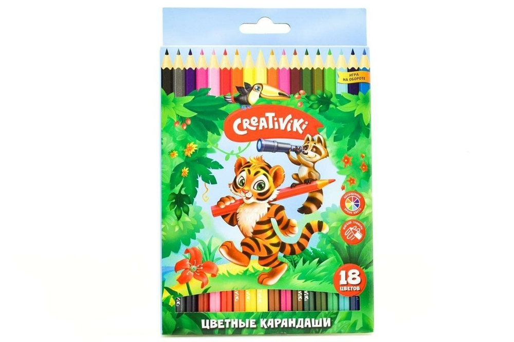 Карандаши 18цв. 6-гран. (Creativiki)