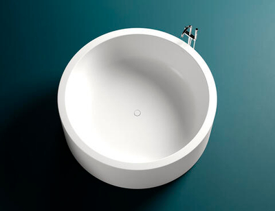 Ванна каменная отдельностоящая глянцевая 200х71 Salini ISOLA 101111GRH окрашена по RAL снаружи