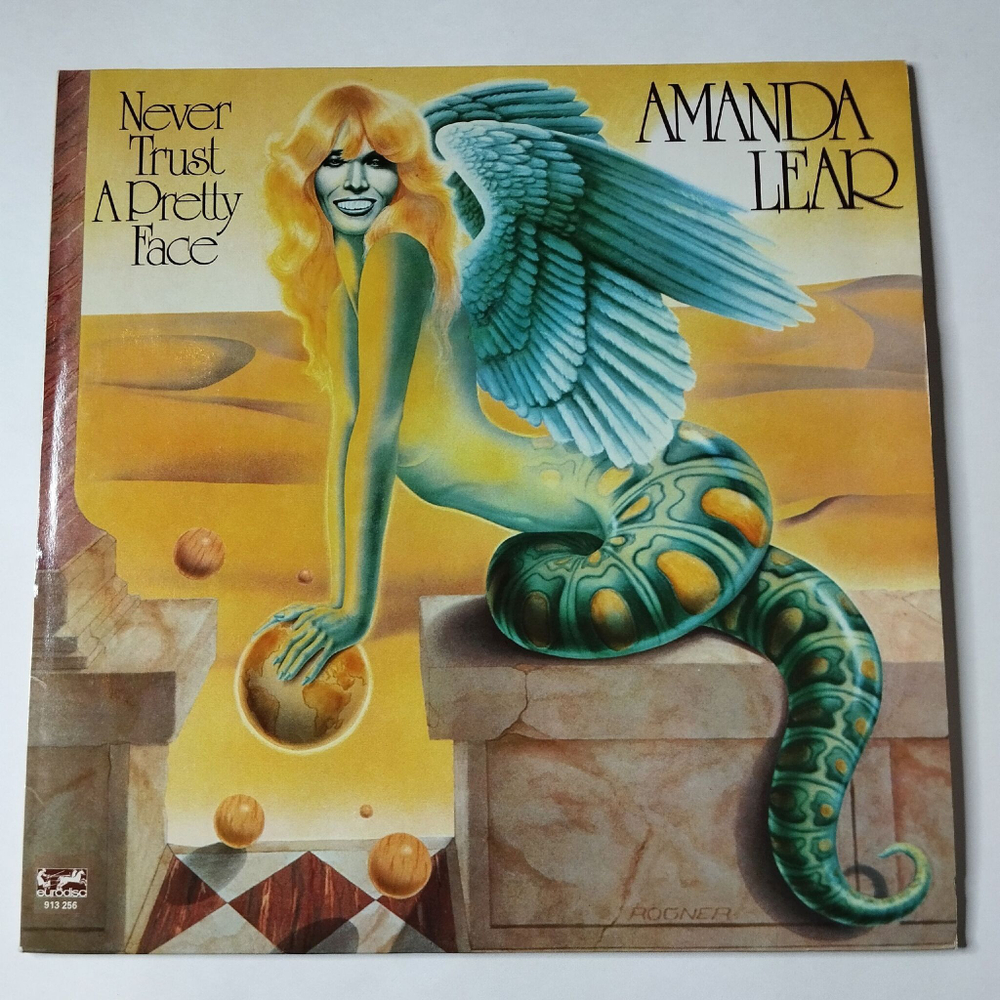 Винтажная виниловая пластинка LP Amanda Lear Never Trust A Pretty Face (France 1979) (Poster)