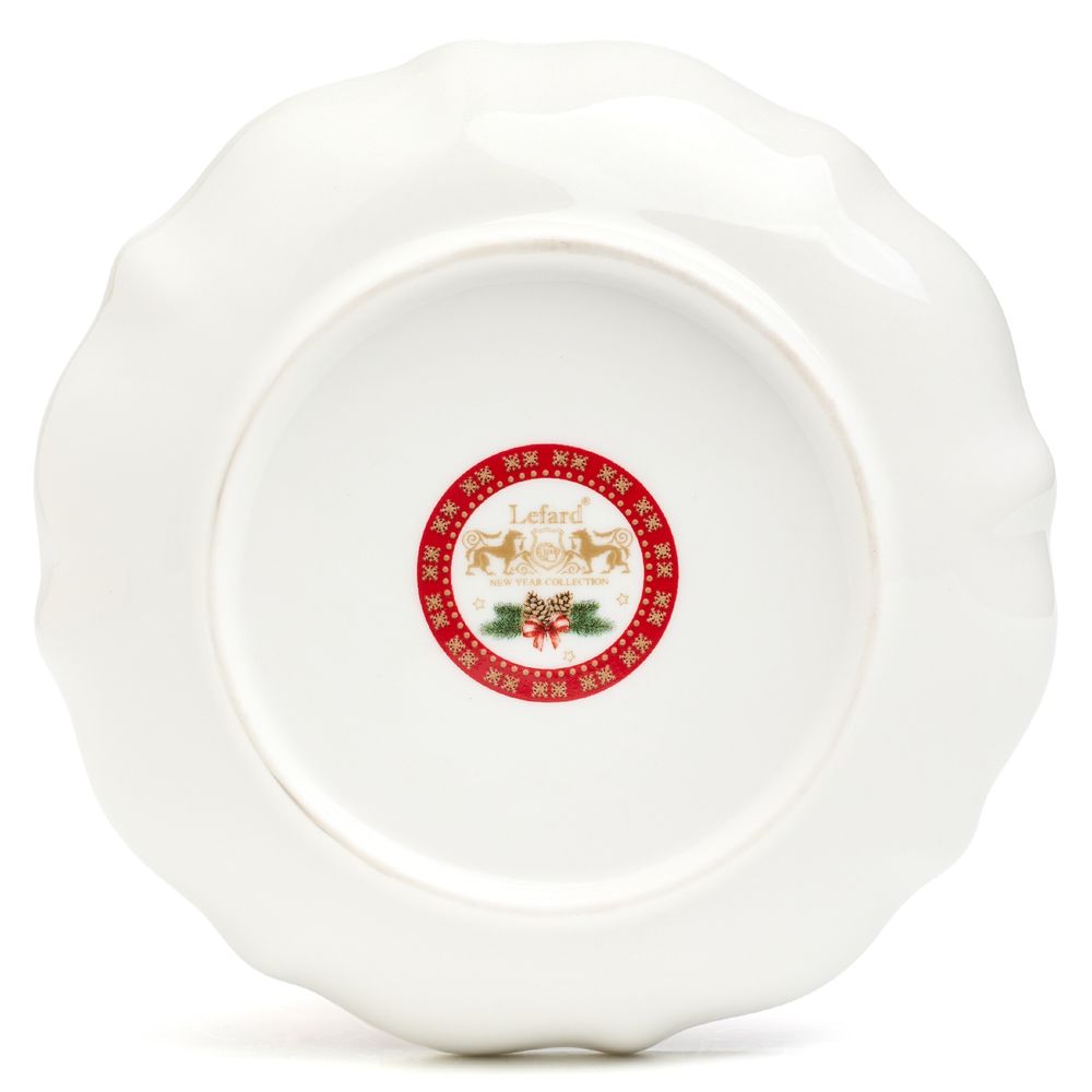 БЛЮДО LEFARD "С НОВЫМ ГОДОМ!" 16*3,5 СМ КРАСНОЕ (КОР=24ШТ.)