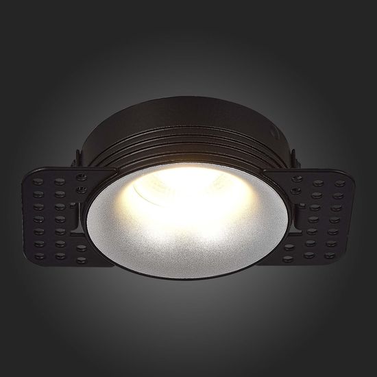 ST218.418.01 Св-к встр. Черный GU10 1*50W  IP20 D78xH30 165-265V Без ламп Встраиваемые светильники