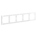 Рамка пластиковая VOLTUM S70 на 5 постов, (белый глянцевый)