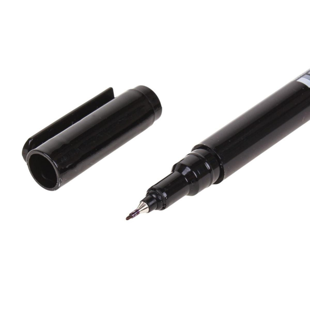 Маркер перманентный STAFF Profit PM-105, ЧЕРНЫЙ, тонкий металлический наконечник 0,5 мм, 152170