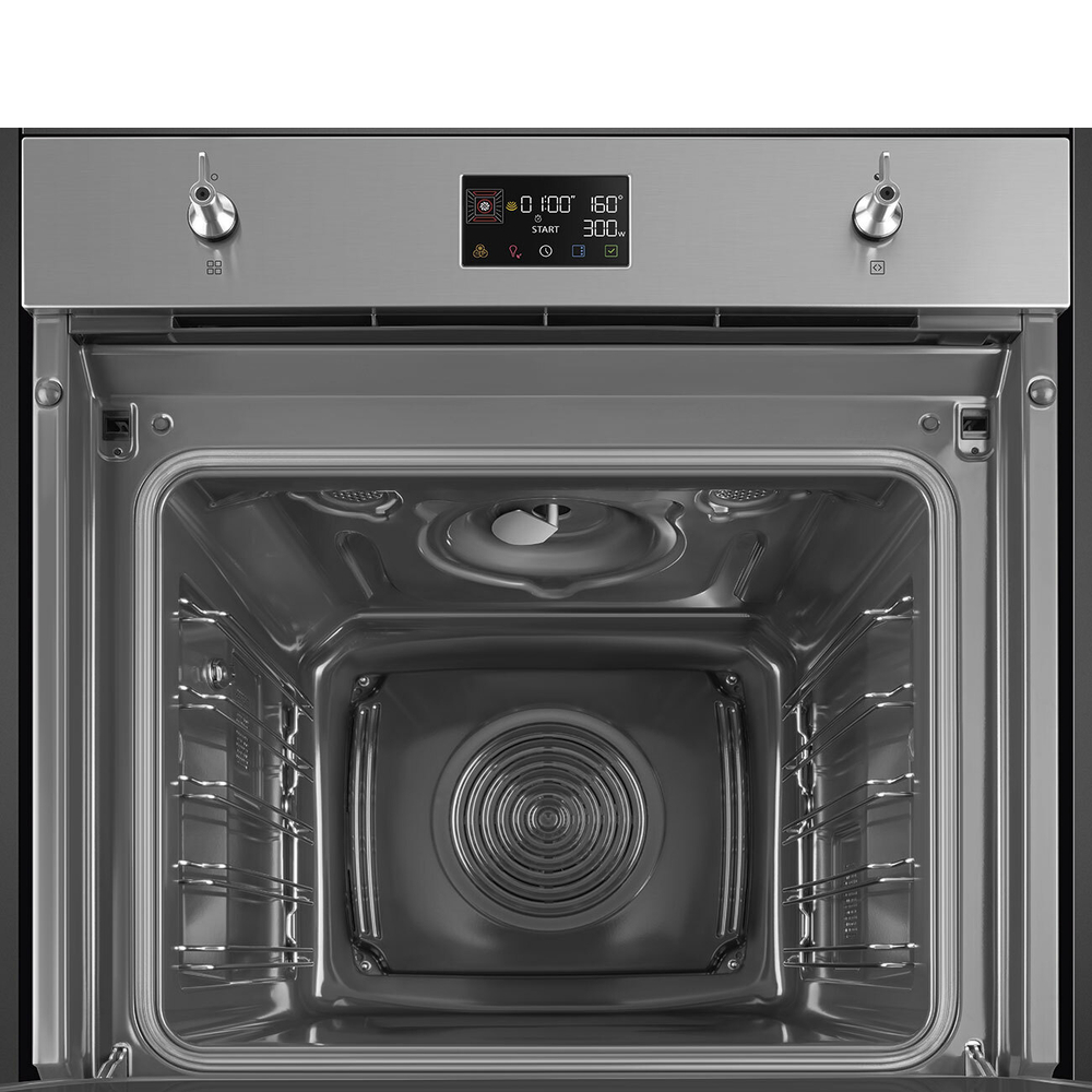 SMEG SO6302M2X Многофункциональный духовой шкаф, комбинированный с микроволновой печью, 60 см, 11 функций, нержавеющая сталь с обработкой против отпечатков пальцев