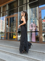 Платье Parijanka длинное на лямках с драпировкой на груди