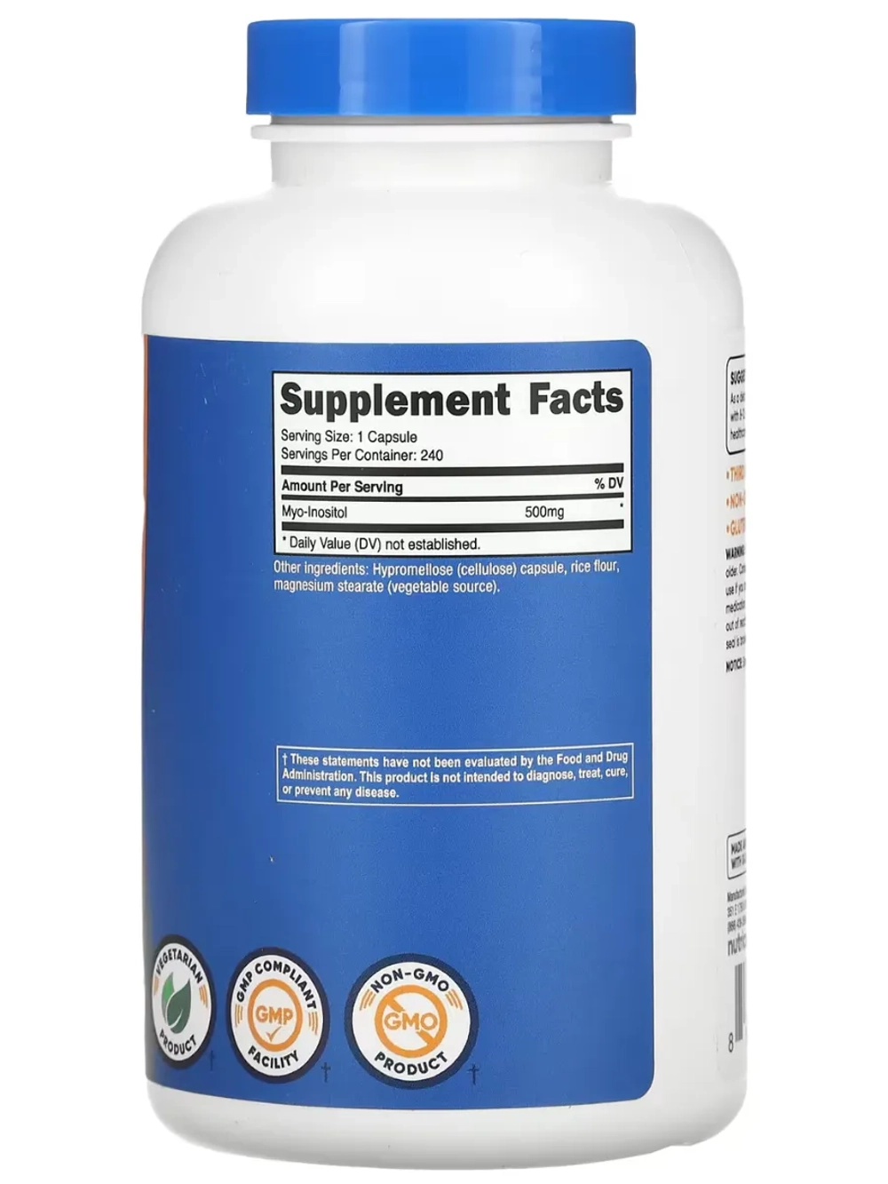 Инозитол в виде мио - инозитол 500 мг 240 капсул
