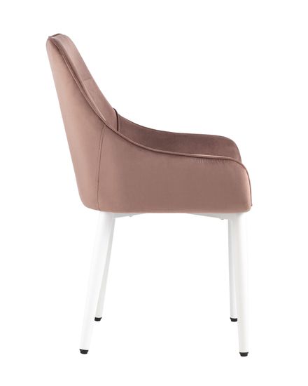 Стул Диана велюр пыльно-розовый ножки белые 4 шт