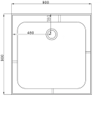 Душевая кабина DTO K409S 90x90 с электрикой прозрачная/хром