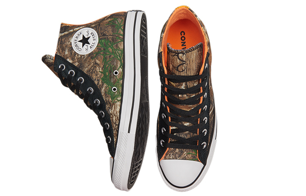 Converse Chuck Taylor All Star wear-resistant non-slip high-top canvas shoes for men and women the same brown