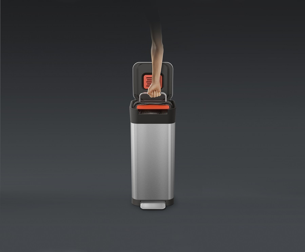 Контейнер для мусора с прессом Titan 20 л нержавеющая сталь Joseph Joseph