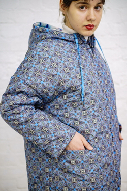 Двусторонняя куртка "Москва Кандинского", по мотивам живописи Василия Кандинского ("Москва. Красная площадь." 1916 г)