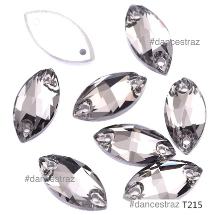 Стразы пришивные, Horse Eye, Black Diamond, T215, 9*18mm, (252 ea/pkg), 5A+Best, (F2)
