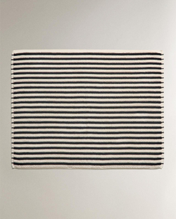 Zara Home - Цветной полосатый коврик для ванной комнаты, черный, 80x120 см