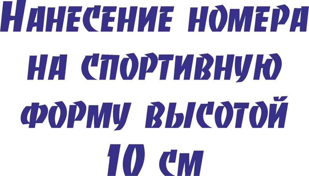 Цена нанесения номера высотой 10 см с 1 по 9