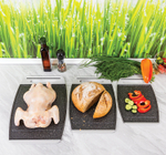 Доска разделочная ХЕВИ 405*275 мм антискользящие вставки, увеличенная толщина, желобки для отвода влаги М1567