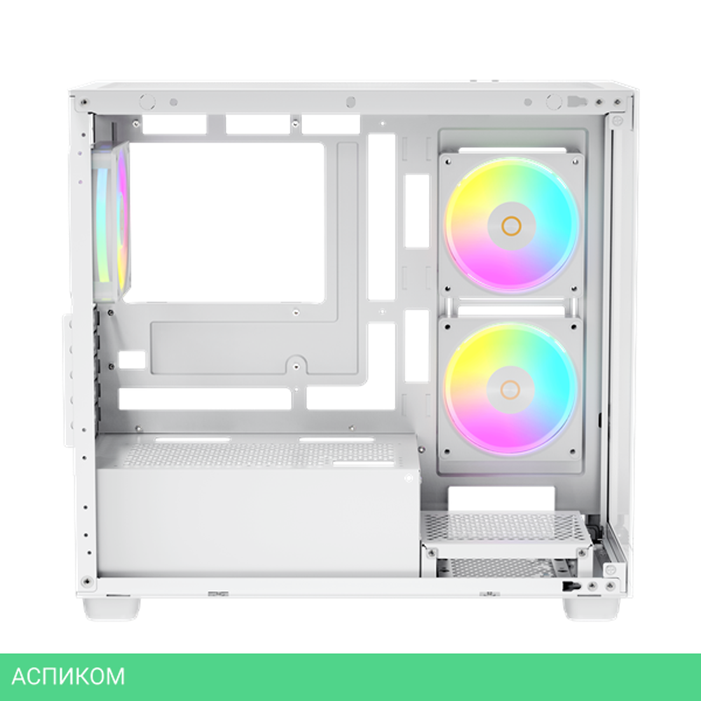 Корпус Ocypus Gamma C52 WH ARGB mATX без БП (Gamma-C52-WHD300XX-GL)