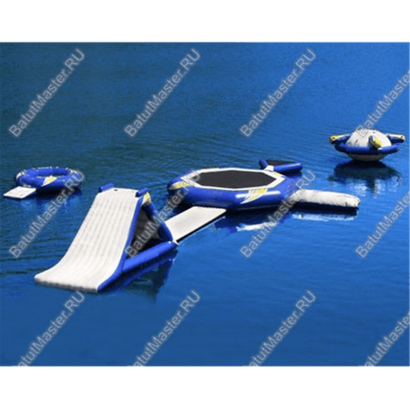 Надувной аквапарк на воде «Тихая Гавань» 15×7×3 м