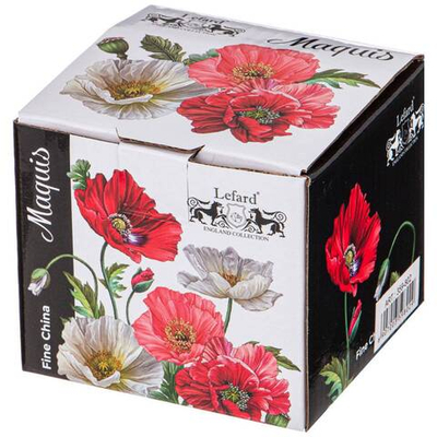 Баночка с силиконовой крышкой 180мл "Маки"