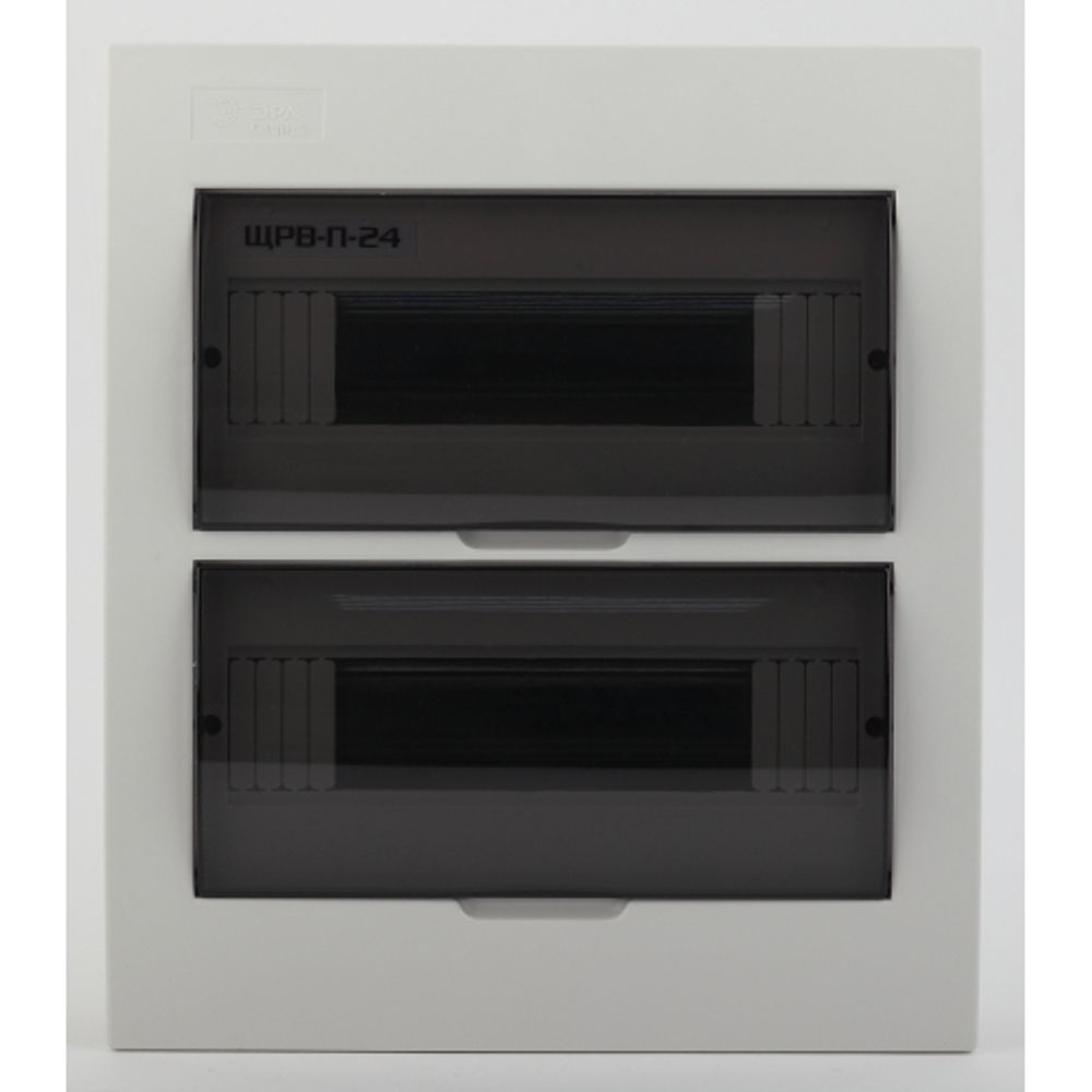 Корпус пластиковый встраиваемый ЭРА SIMPLE ЩРВ-П-24 IP41 прозрачная крышка белый | Корпуса пластиковые