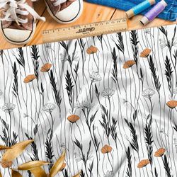 Ткань премиум мембрана минималистичный луг