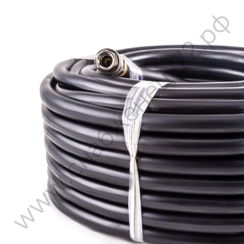 Резиновый маслостойкий воздушный шланг с фитингами Rapid, 20 бар, 15х9 мм, 20 м. AERO