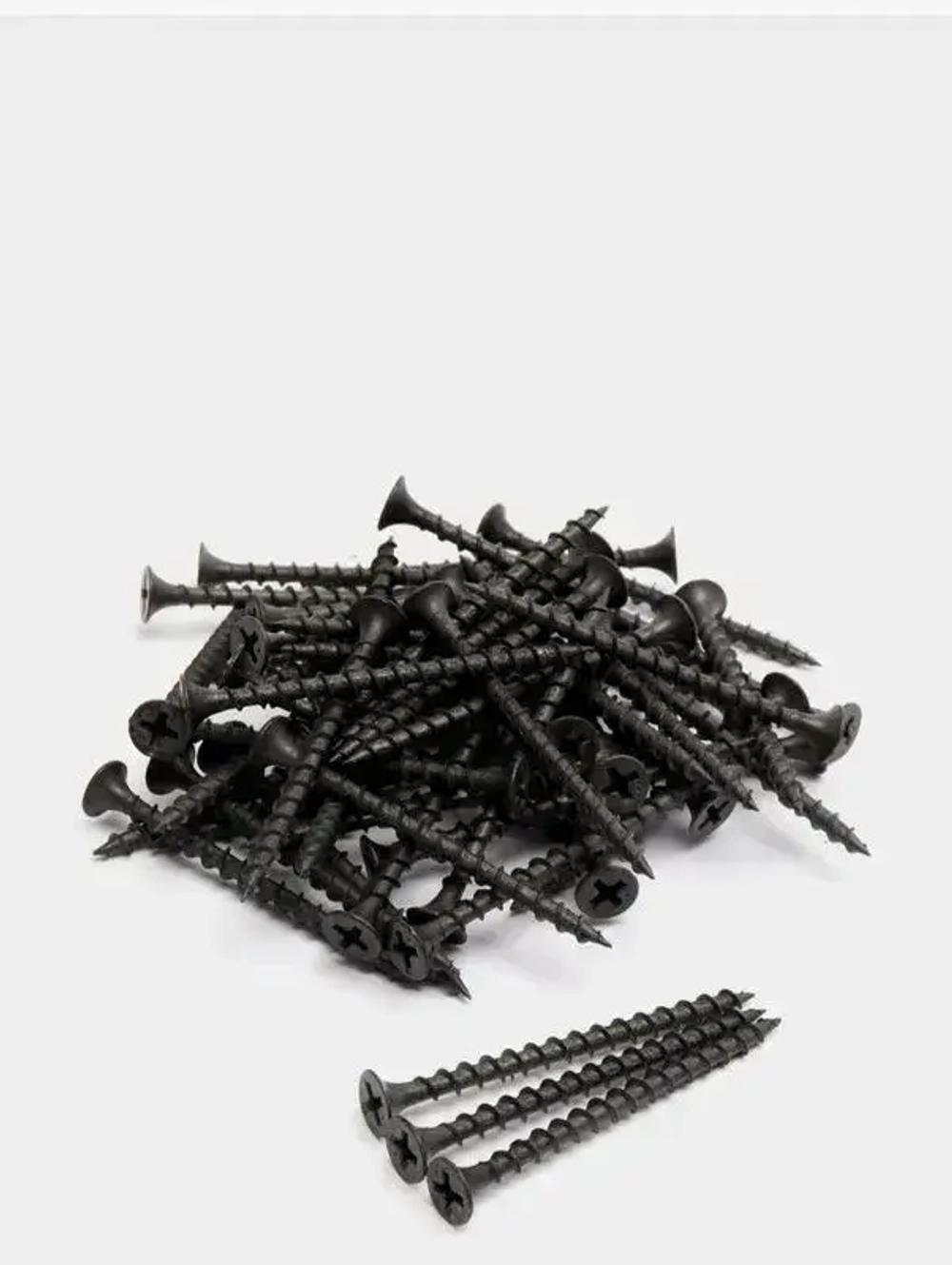 Саморезы черные 3,5х51 мм шурупы по дереву, гипсокартону 100шт