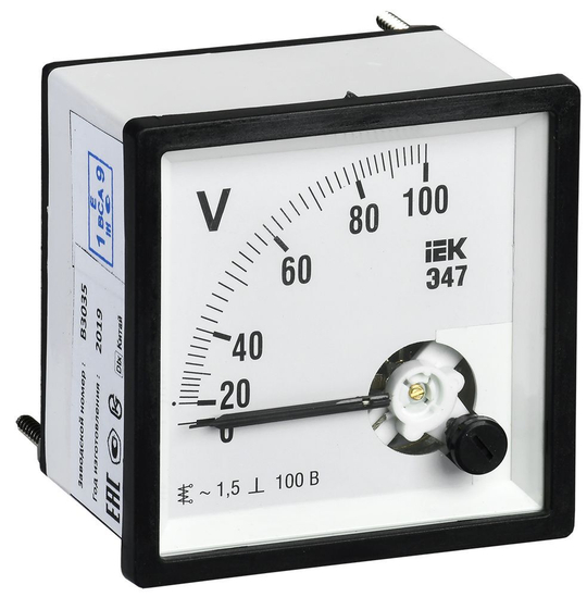 Вольтметр аналоговый Э47 100В класс точности 1,5 96х96мм IEK