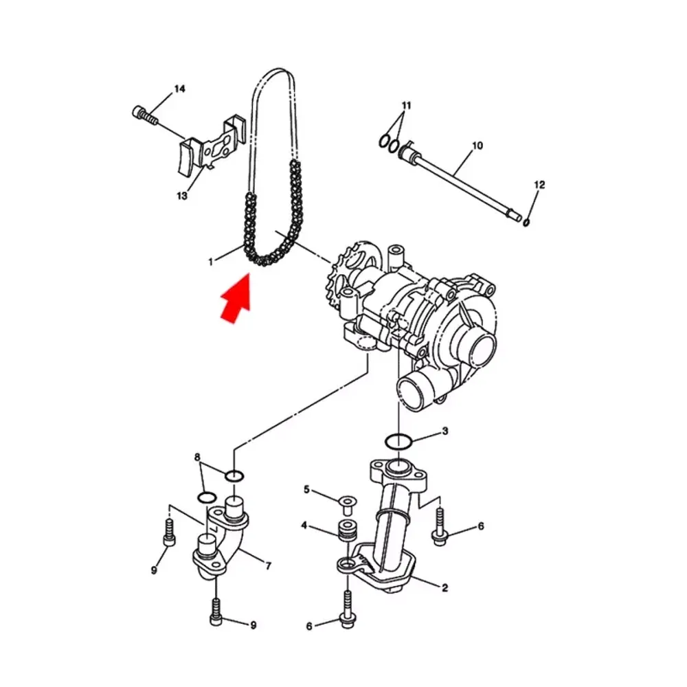 Yamaha 94580-25078-00 Цепь масляного насоса