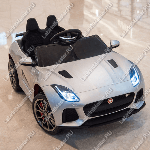 Детский электромобиль "Jaguar" серый