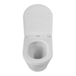 Унитаз удлинённый подвесной безободковый с сиденьем и смывом TORNADO Cezares LINER-TOR CZR-3808-53-TH-TOR/SC