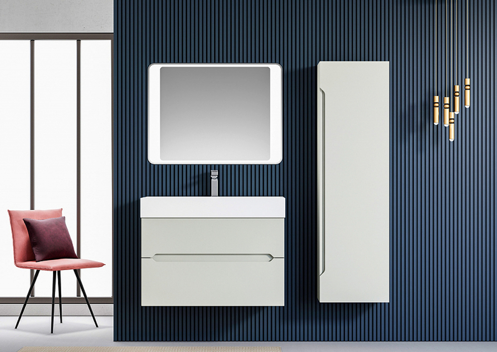 Тумба с раковиной Orka Malta 80 5001474 подвесная Кашемировая матовая