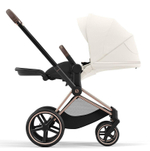 Коляска 3 в 1 Cybex Priam IV Rosegold complete и автокресло Cloud T i-Size Platinum White Plus Off White