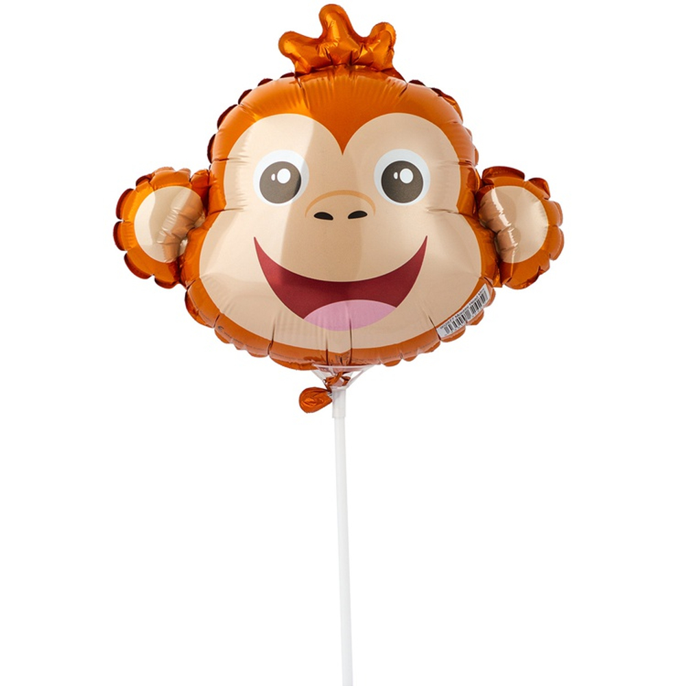 Шар Фольгированный Голова Обезьяны (Коричневый)