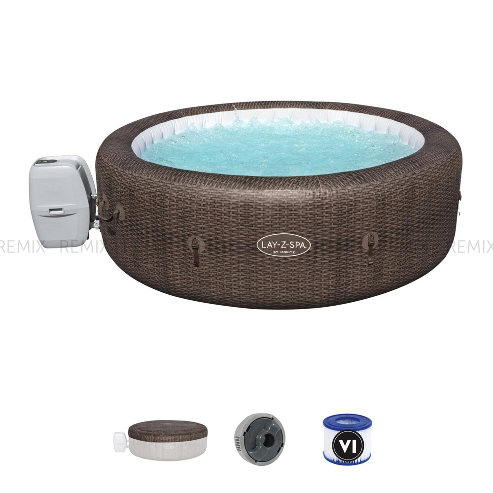 СПА-бассейн Bestway №60023 166/216*71см "St.Moritz AirJet" 1190л, круглый, аэромассаж