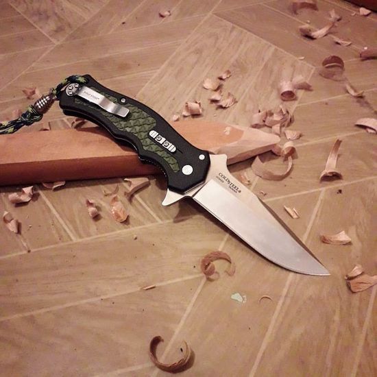 Складной нож Cold Steel 20MWC Crawford Model 1 c клинком из стали 4034 Stainless Steel, рукоять Zytel