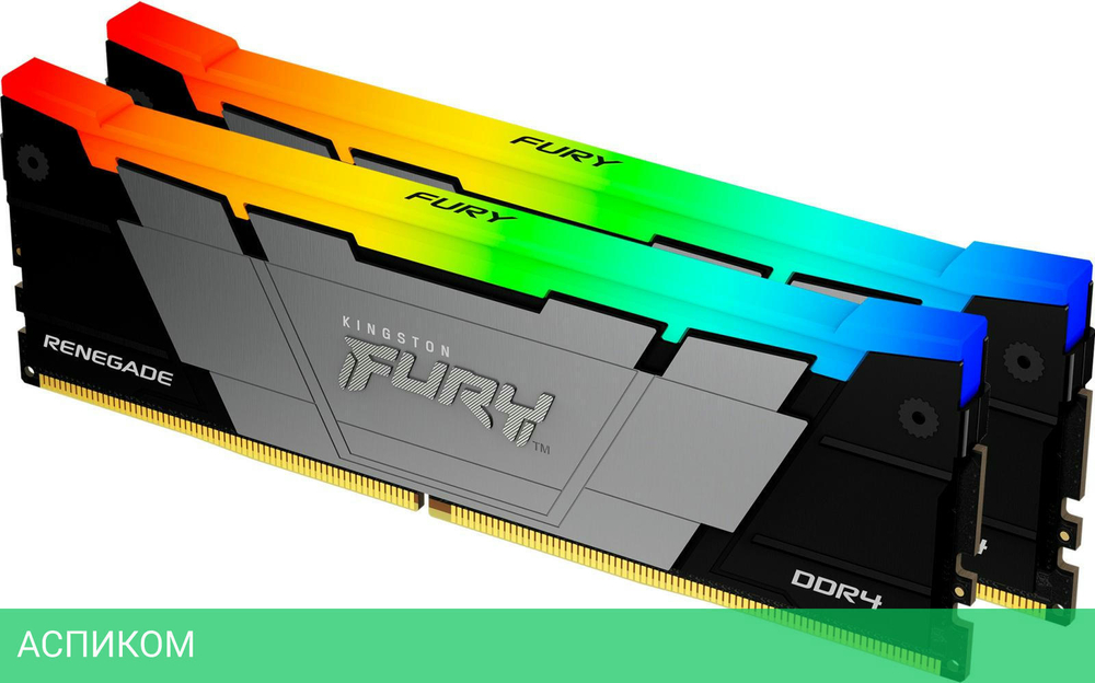 Оперативная память Kingston Fury Renegade RGB DDR4 32Gb PC25600 (KF432C16RB12AK2/32)